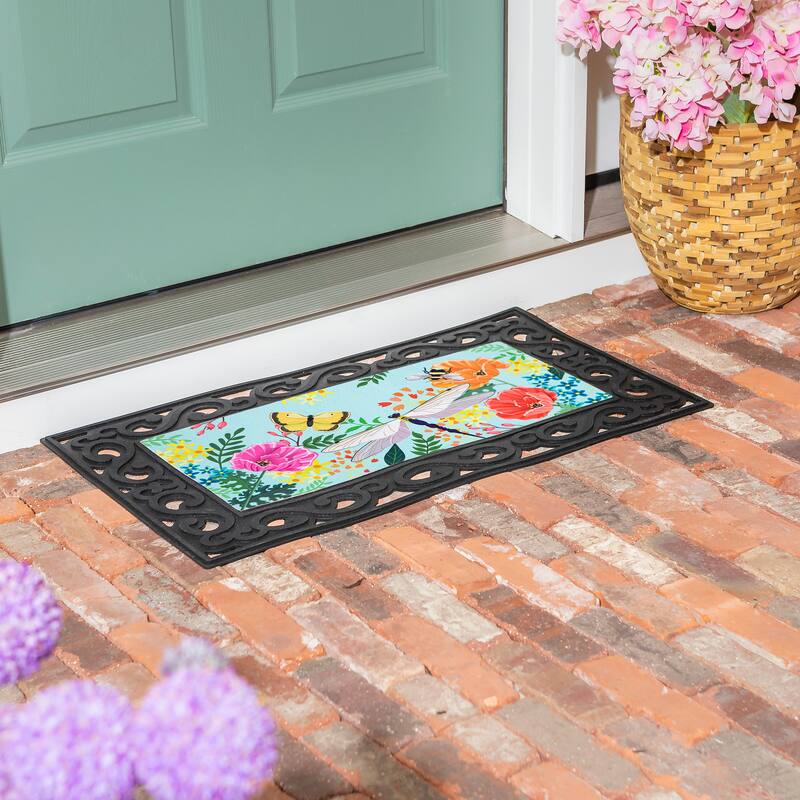 22 in. x 10 in. Greenhouse Garden Welcome Friends Sassafras Switch Mat