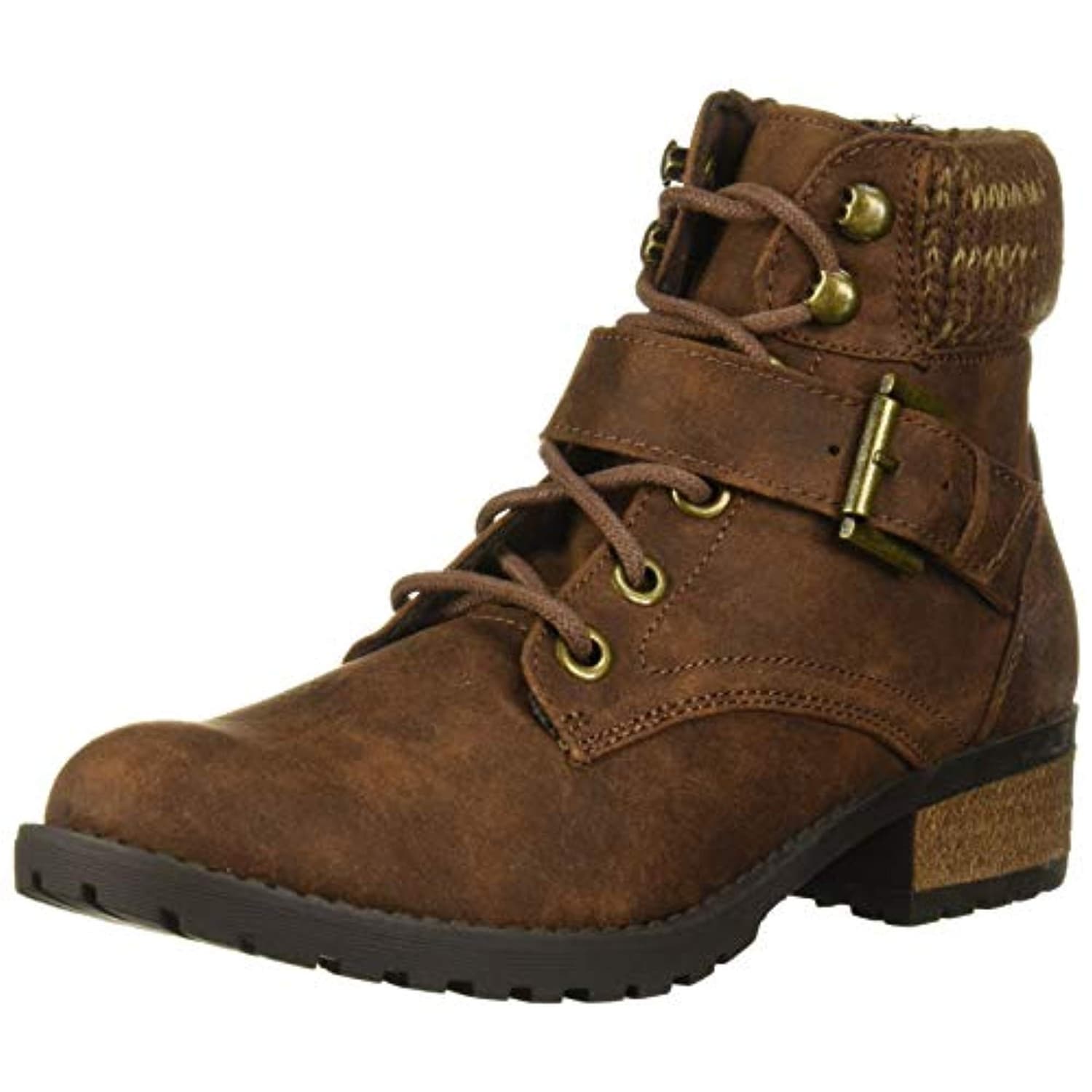 Shop Skechers Women S Dome Mid Lace Up With Sweater Collar Boot