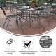 preview thumbnail 17 of 30, Rectangular Glass Metal Patio Table with Umbrella Hole
