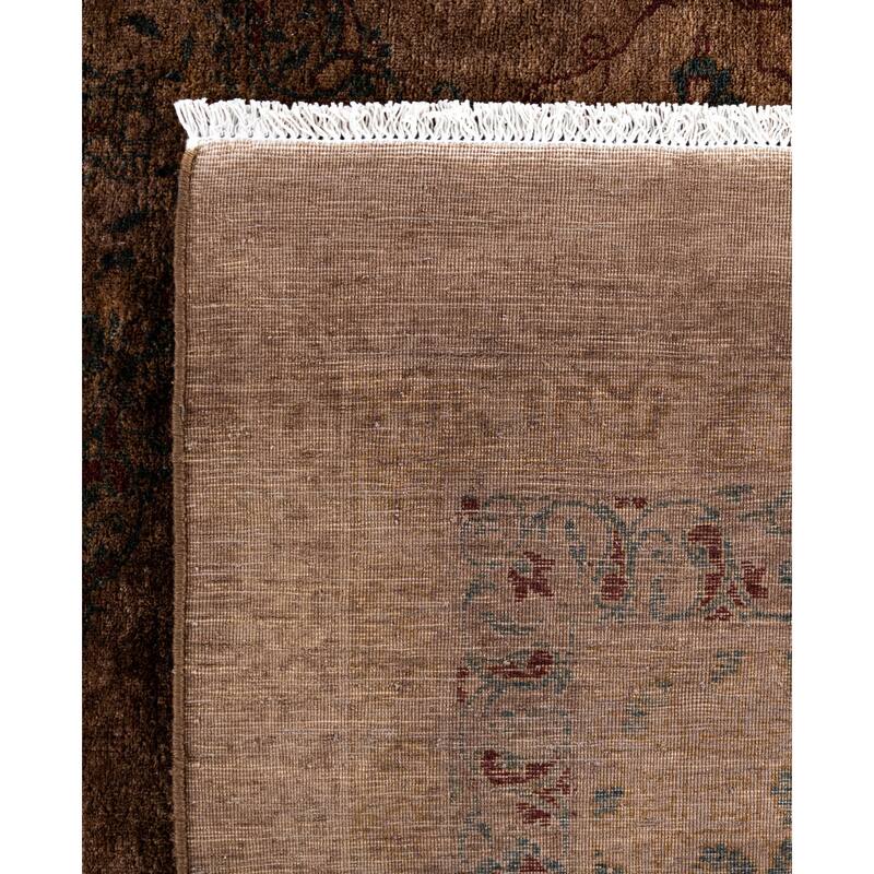 Overdyed One-of-a-Kind Hand-Knotted Area Rug - Brown - 9' 3" x 11' 9"