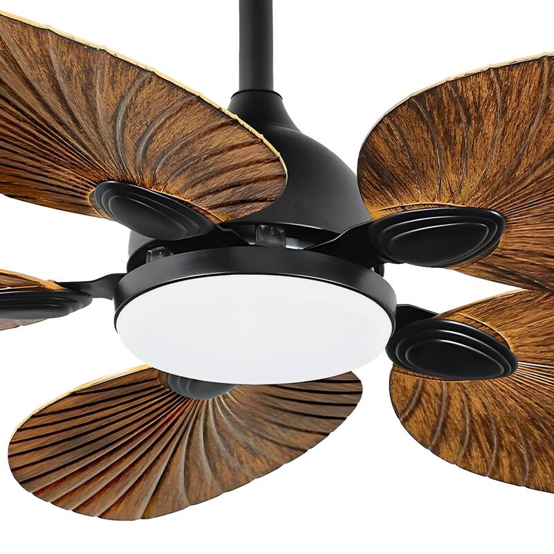 Moasis 42 Inch 5 Blades Tropical Palm Ceiling Fans with Lights and Remote Control