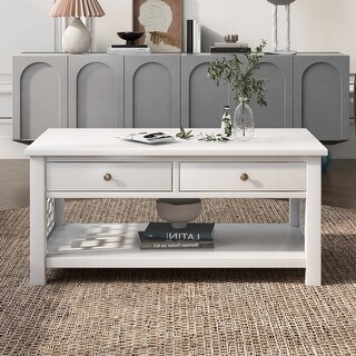 Two Drawers Coffee Table - Bed Bath & Beyond - 37208866
