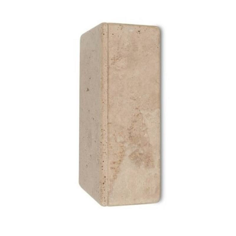 Small Rectangular Travertine Storage Box - 8" - Beige