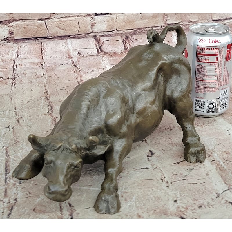 Bronze Sculpture Statue Abstract Imitative Bull Horns Figurine Stock Broker Sale Gift Decor