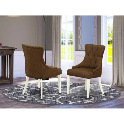 Parson Chair Linen Fabric Dining Chair Modern Accent Chair Comfortable Seating