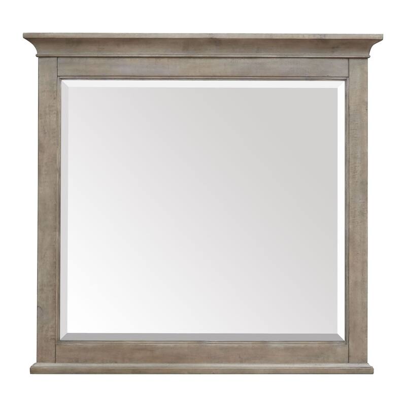 Magnussen Home Paxton Place Dovetail Grey Drawer Dresser With Landscape Mirror