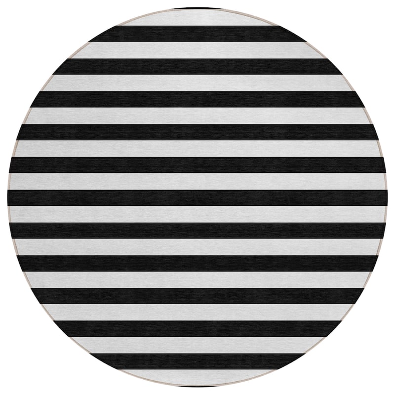 Alsira Stripe Weather Resistant Versatile Elegance Outdoor Rug
