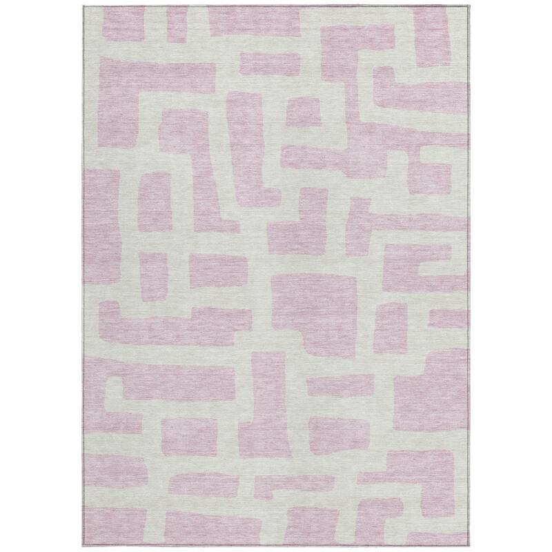 HomeRoots Abstract Transitional Rectangle Outdoor Rug