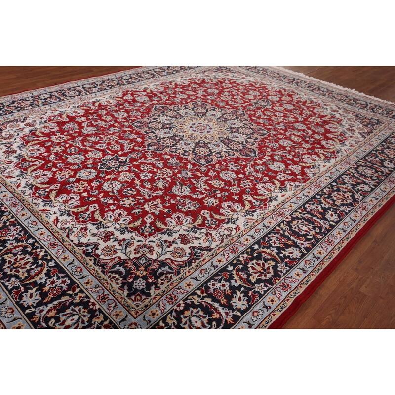 Kashan Turkish Area Rug Machine Made Traditional Carpet - 9'8" x 12'6"