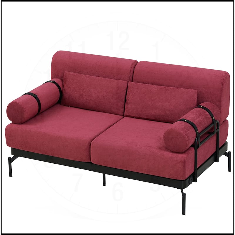 59" Loveseat Sofa with Flexible USB Ports