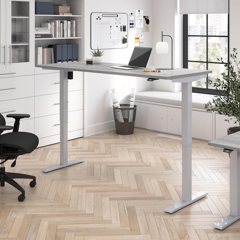 Bush Business Furniture Move 40 Series 72x30 Adjustable Standing Desk - Platinum Gray/Cool Gray Metallic