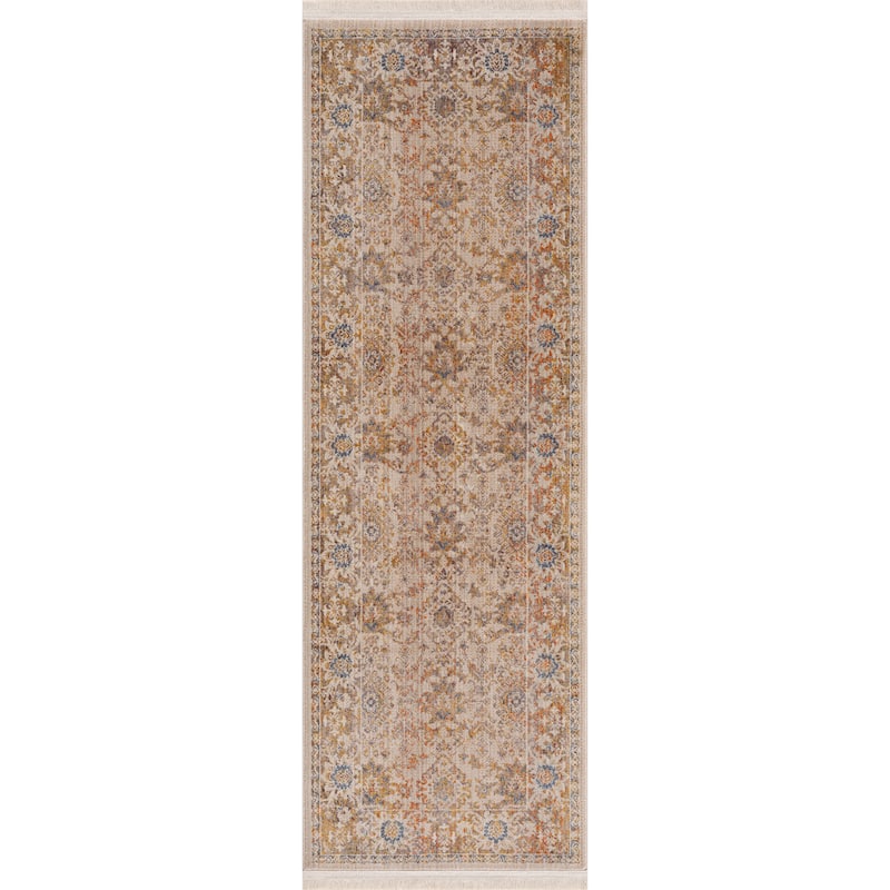Sevita Rustic Traditional Boho Bordered Floral Area Rug