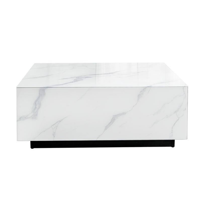 Faux Marble Square Coffee Table