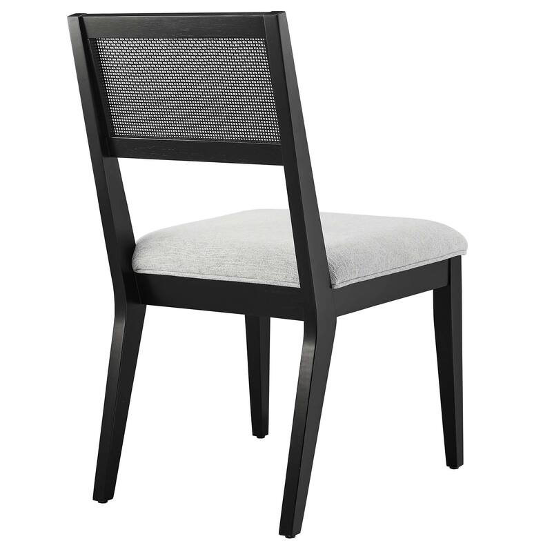 Nimba Faux Rattan Fabric Dining Chairs Set of 2