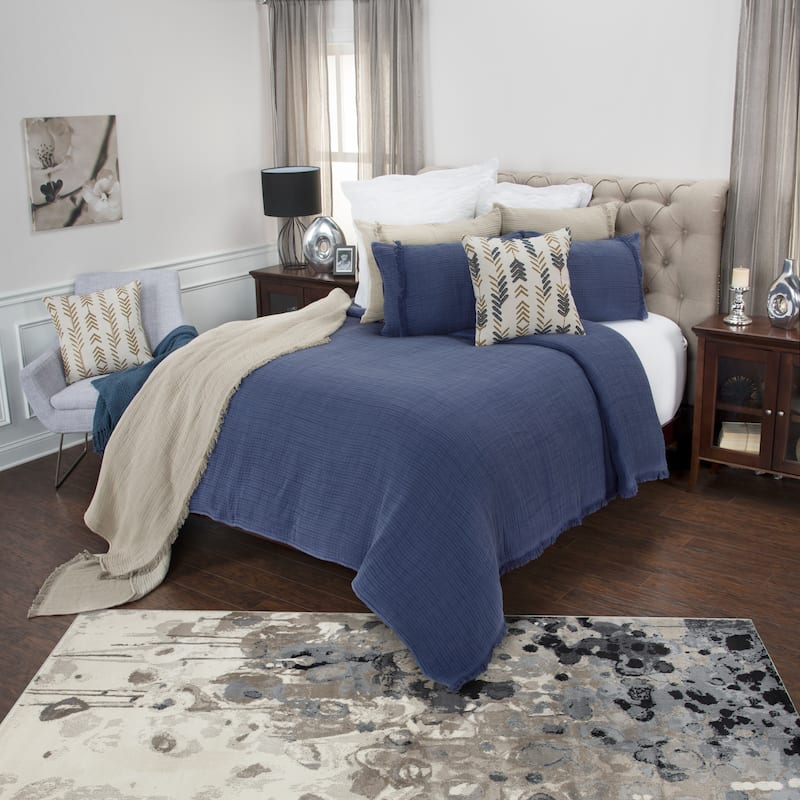 Donny Osmond Windsor Indigo Cotton Woven Sham
