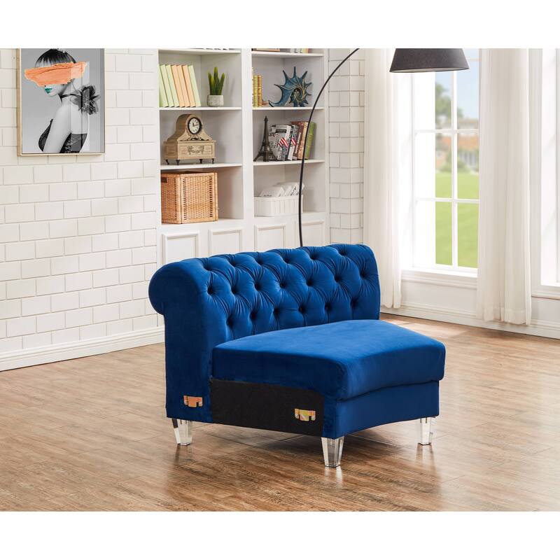 Mousseau 138.6" Velvet Symmetrical Modular Sectional