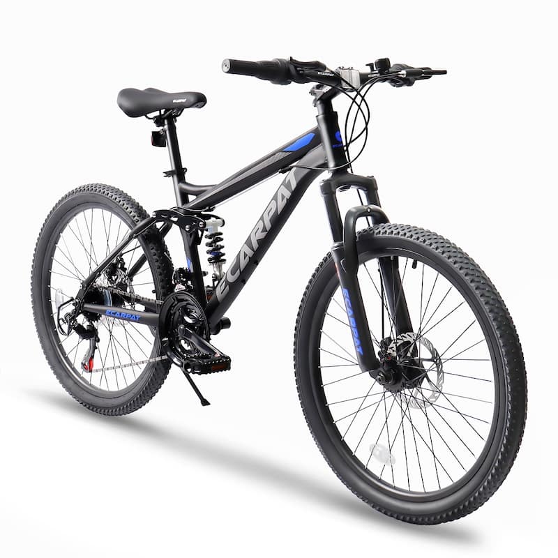 24 in. Steel Mountain Bike 21-Speed Front Fork Rear Shock Absorber