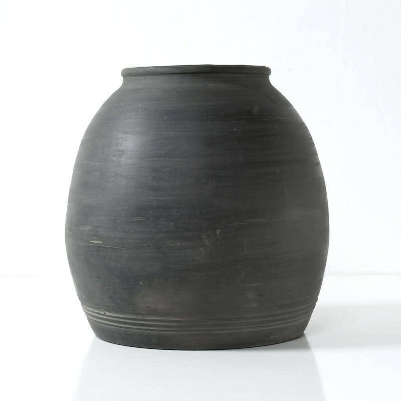 Artissance 10 inches Earthy Gray Table Décor for Living Room, Retro Home Décor Accent, Handmade Quality Decorative Vase
