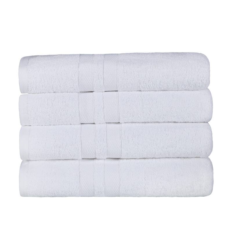 Blue Nile Mills Geneva Cotton Solid Bath Towel, Set of 4