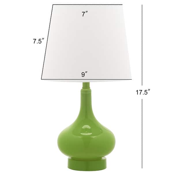 SAFAVIEH Kids Lighting 17.5-inch Amy Green Mini Table Lamp - 9"x9"x17.5"