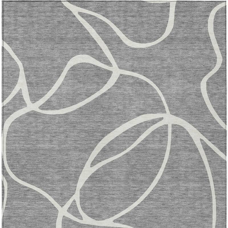 HomeRoots Abstract Transitional Rectangle Outdoor Rug