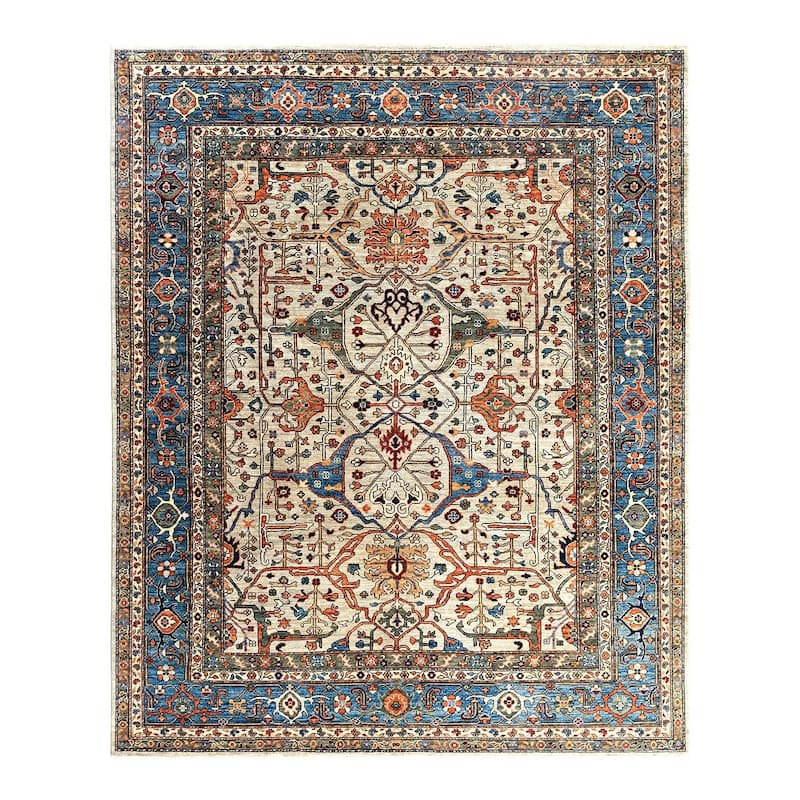Serapi One-of-a-Kind Hand-Knotted Area Rug - Light Gray, 8' 0" x 9' 10" - 8' 0" x 9' 10"