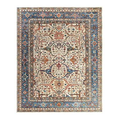 Serapi One-of-a-Kind Hand-Knotted Area Rug - Light Gray, 8' 0" x 9' 10" - 8' 0" x 9' 10"