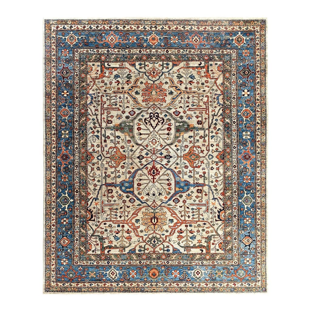Serapi One-of-a-Kind Hand-Knotted Area Rug - Light Gray, 8' 0" x 9' 10" - 8' 0" x 9' 10"