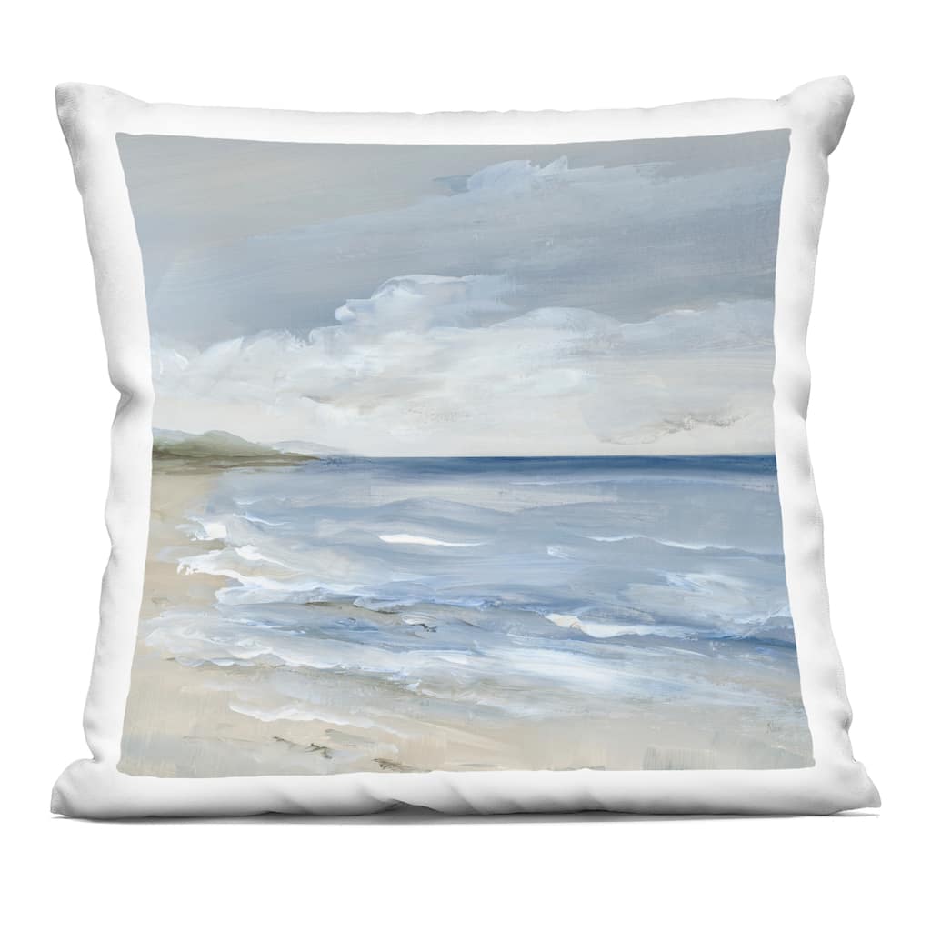 Stupell Stormy Beach Landscape Decorative Printed Throw Pillow Design by Nan