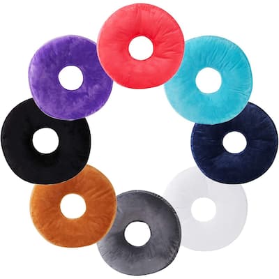 Cheer Collection Super Soft Round Donut Pillow - Assorted Colors