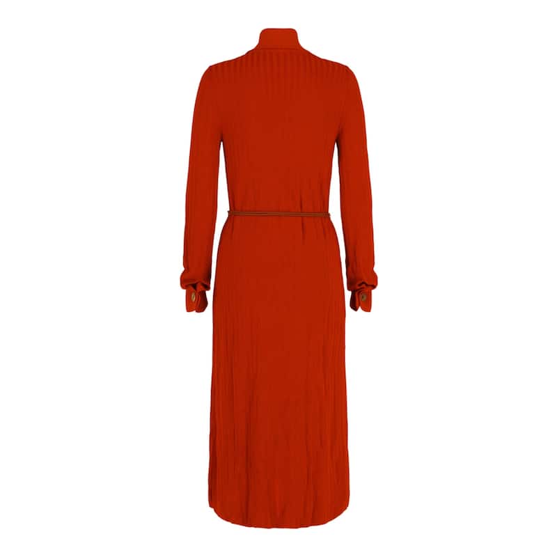 Ferragamo Ribbed Knit Midi Dress, ,