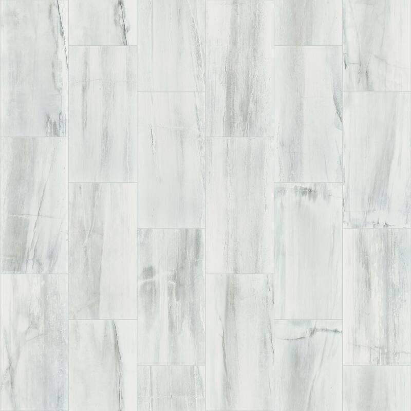 Shaw Current - 12" x 24" Rectangle Floor and Wall Tile - Matte Visual - White Water
