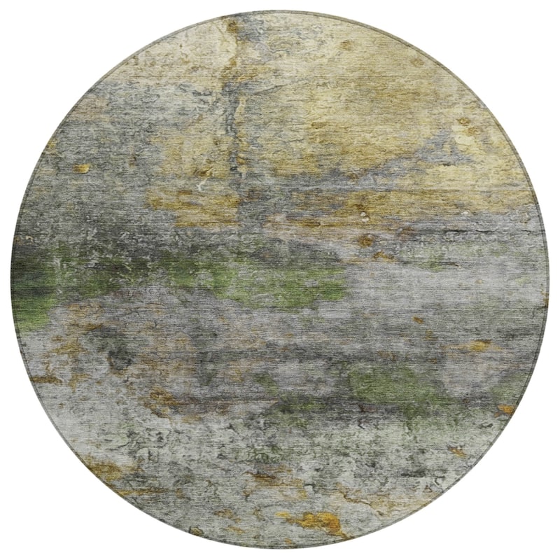 HomeRoots Abstract Transitional Rectangle Outdoor Rug
