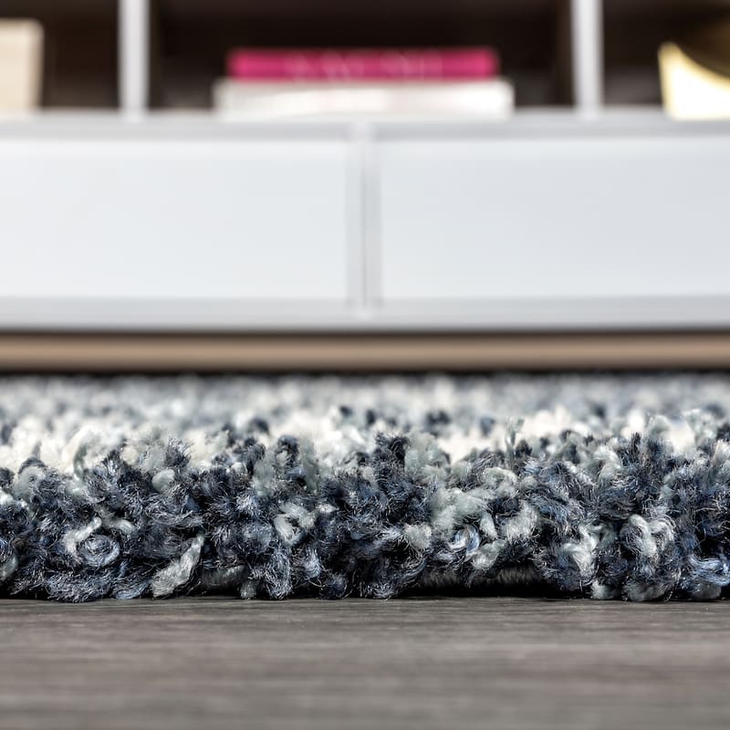 JONATHAN Y Modern Shag Plush Tassel Moroccan Geometric Trellis Area Rug