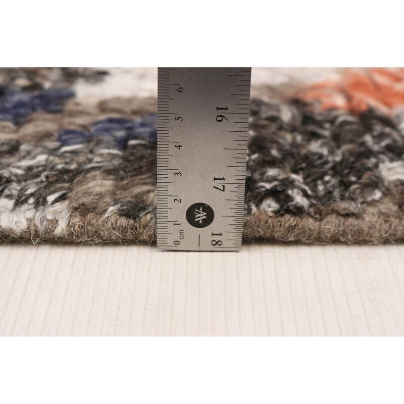 ECARPETGALLERY Hand-knotted Tangier Light Grey Silk, Wool Rug - 8'2 x 9'8