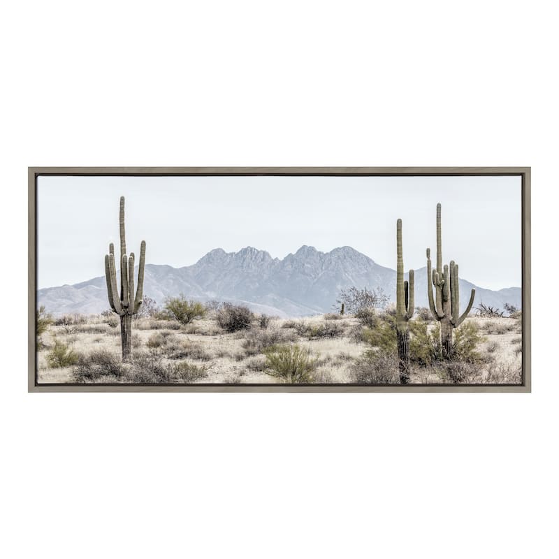 Kate and Laurel Sylvie Saguaro Canvas by The Creative Bunch Studio