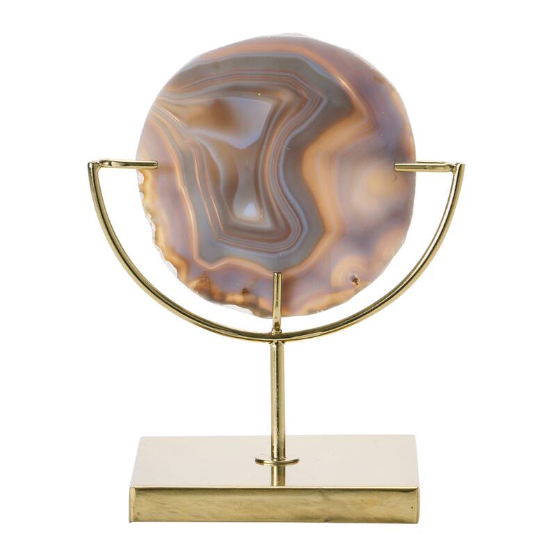 Natural Brown Agate on Stand - 5.3"L x 4.0"W x 7.3"H
