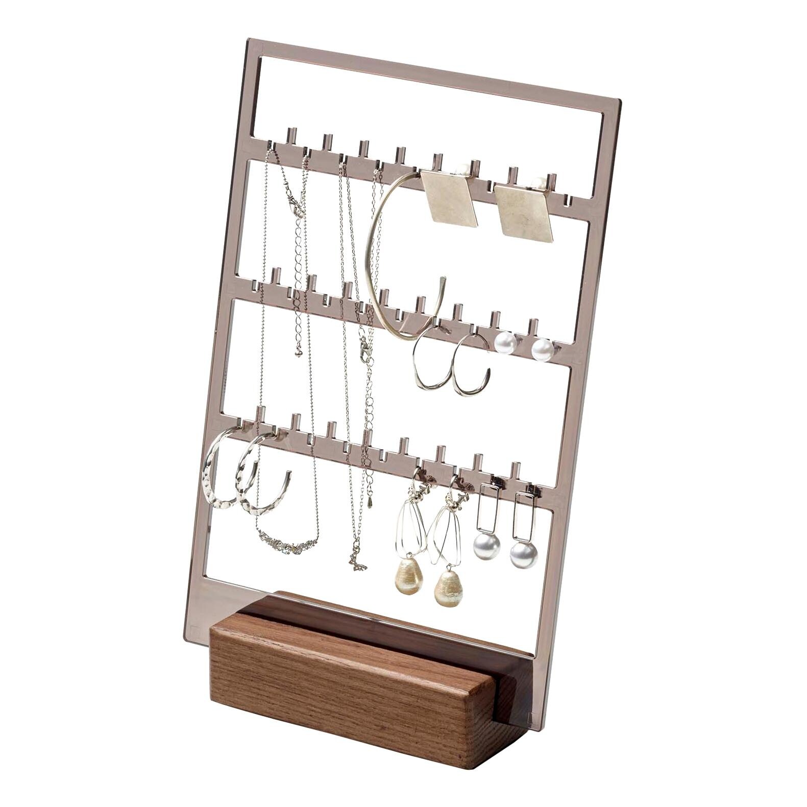 Yamazaki Home Jewelry Organizer, ABS Plastic - L 2.4 x W 5.9 x H 9.1 inches