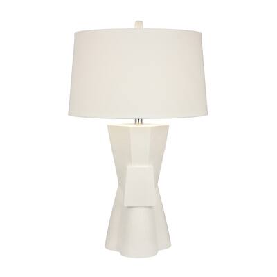Elk Home Helensville Dry White With White Shade 1 Light Table Lamp