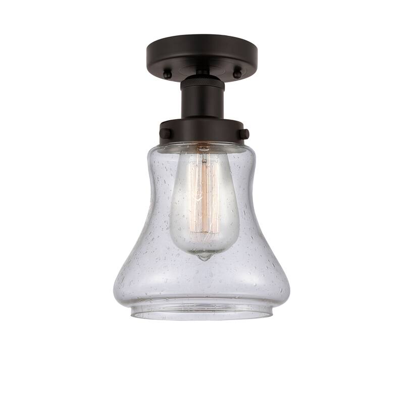 Innovations Lighting Bellmont - 1 Light 7" Semi-Flush Mount - Mercury/Oil Rubbed Bronze