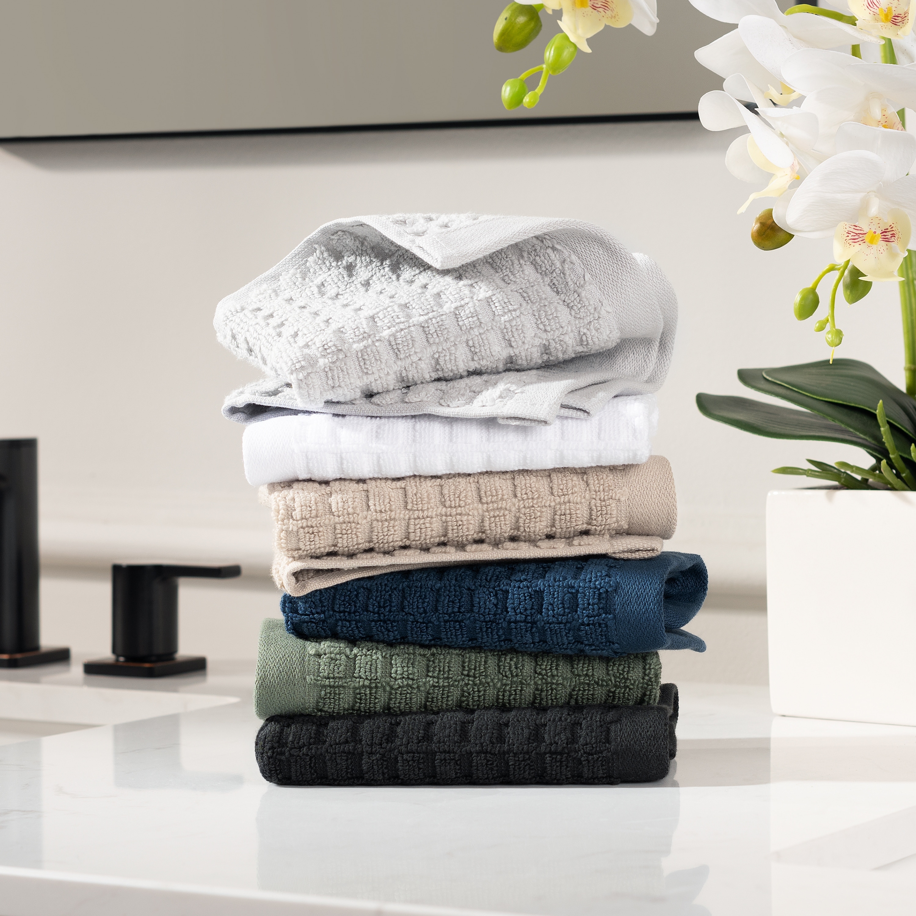 DKNY Quick Dry 6-pc Wash Cloth Set - Towel Multipack