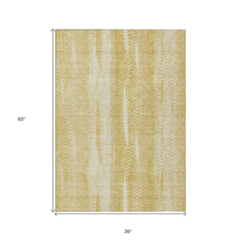 HomeRoots Botanical Leaves Transitional Rectangle Outdoor Rug