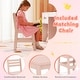 preview thumbnail 13 of 16, Gymax Kids Vanity Desk w/ Lights Open Bookshelf Storage Drawer
