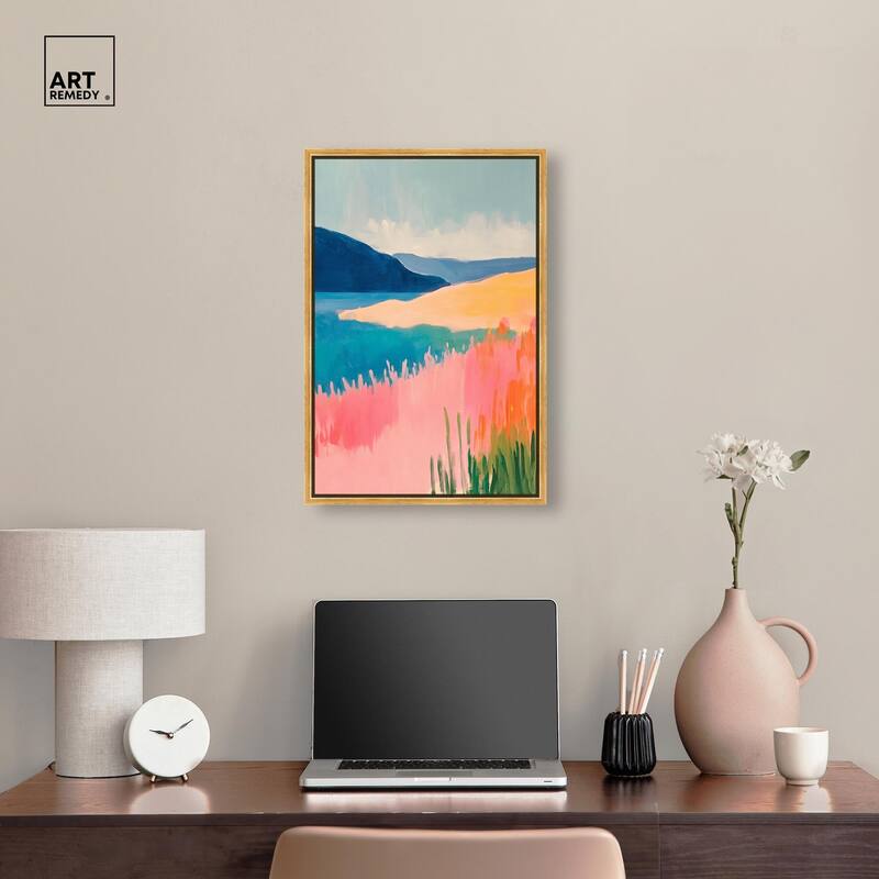 Meadow Meets the Sea Canvas by Art Remedy