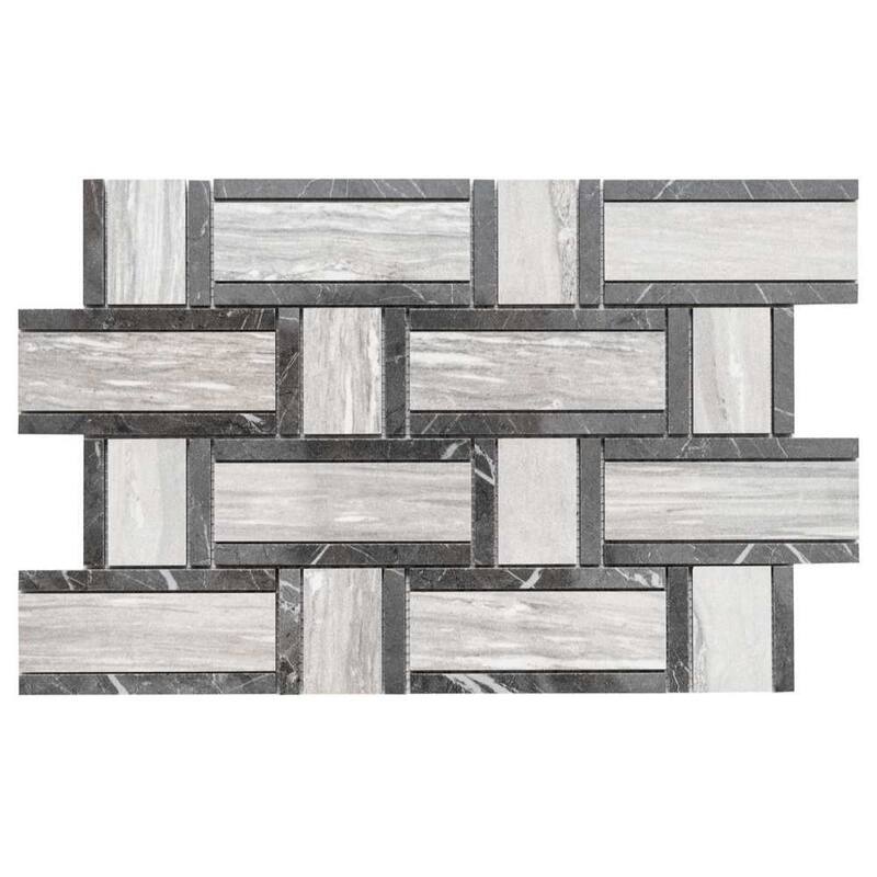 The Tile Life Stately Tre Basketweave 9.5x14 Porcelain Floor & Wall Tile