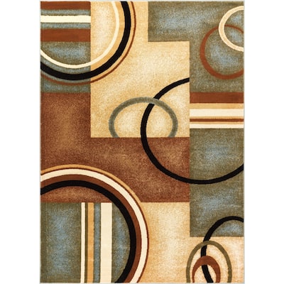 Well Woven Barclay Arcs & Shapes Modern Geometric Circles Area Rug