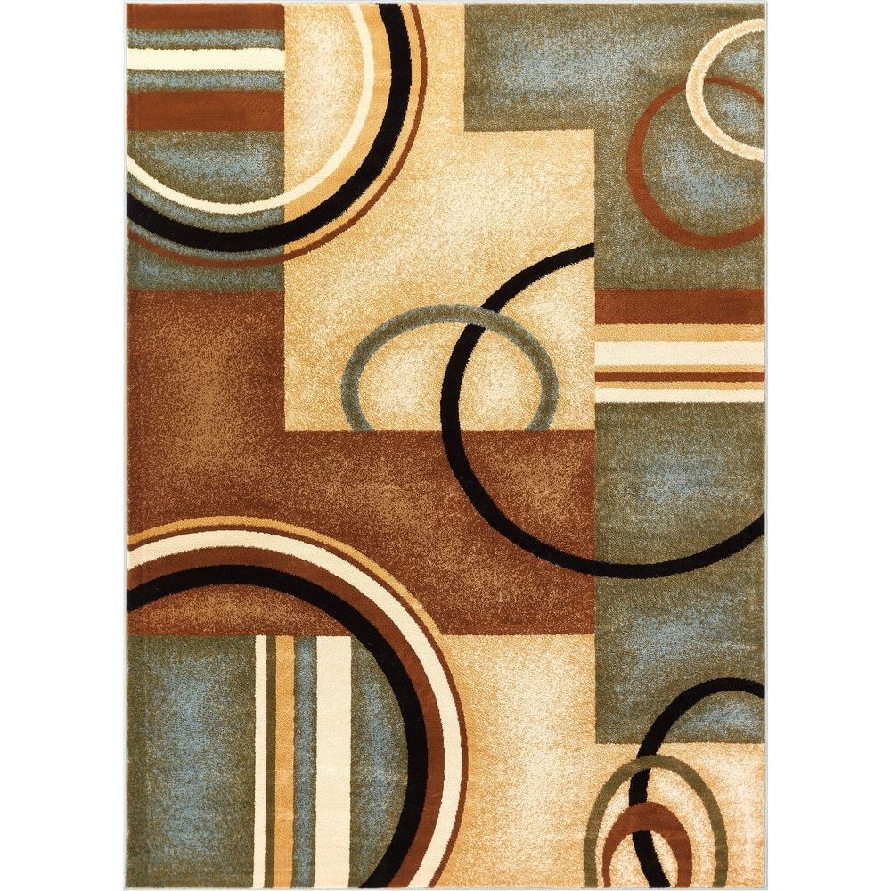 Well Woven Barclay Arcs & Shapes Modern Geometric Circles Area Rug