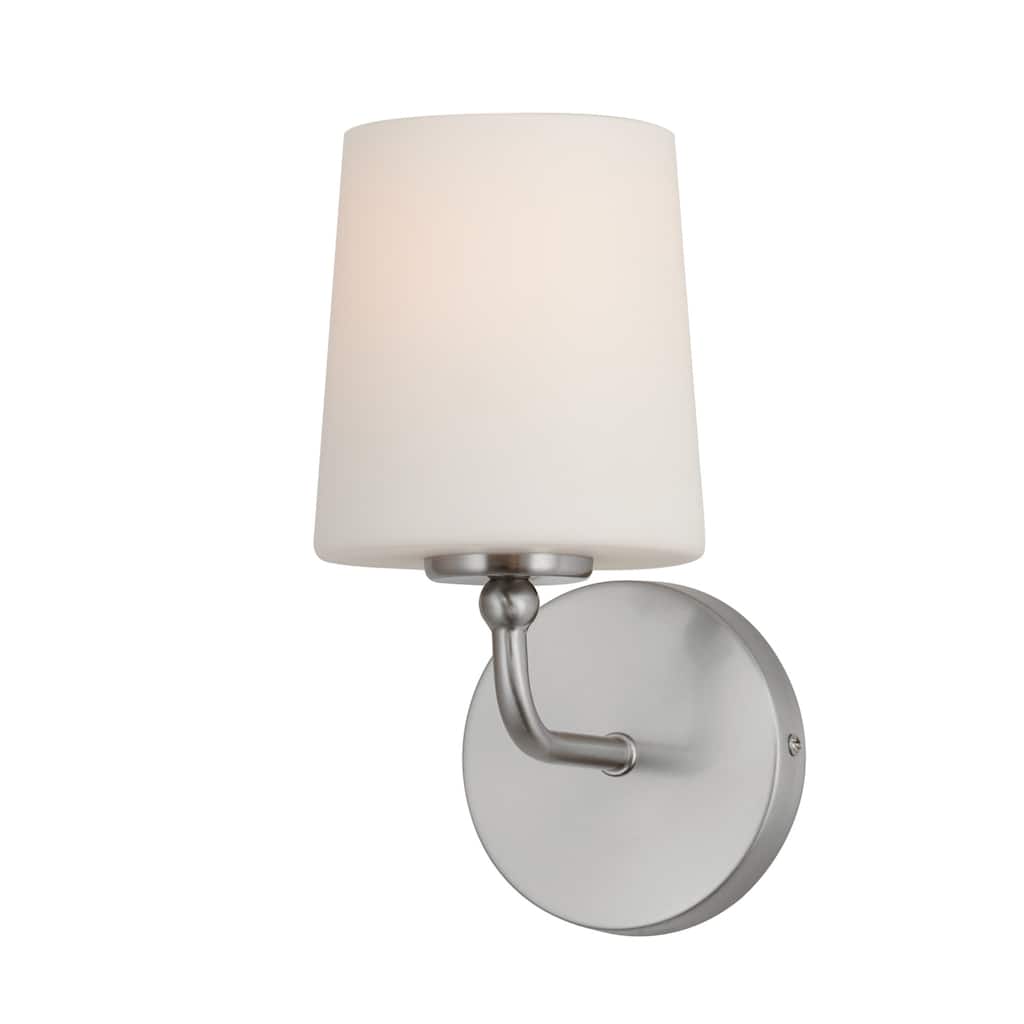 Maxim 12091SW Bristol 10" Tall Bathroom Sconce with Frosted Glass