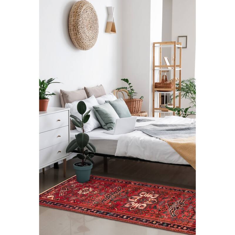 ECARPETGALLERY Hand-knotted Konya Anatolian Red Wool Rug - 3'4 x 10'5