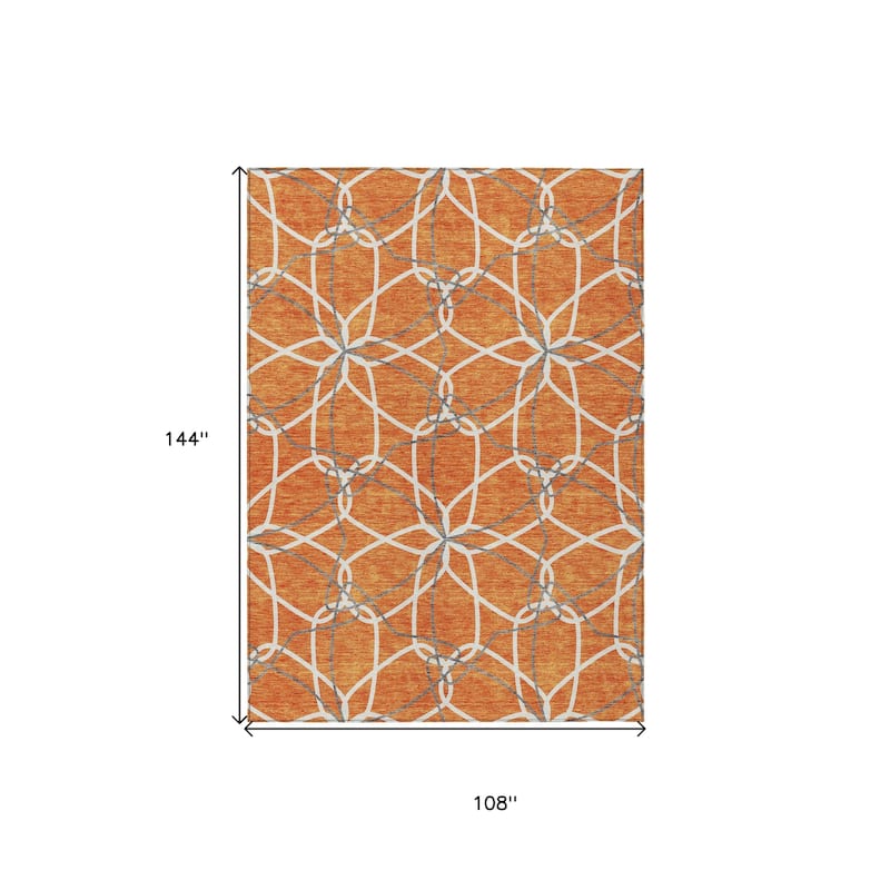 HomeRoots Geometric Modern Rectangle Outdoor Rug